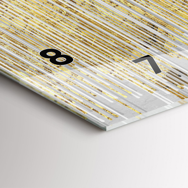 Ceas orizontale de perete din sticlă Model decorativ