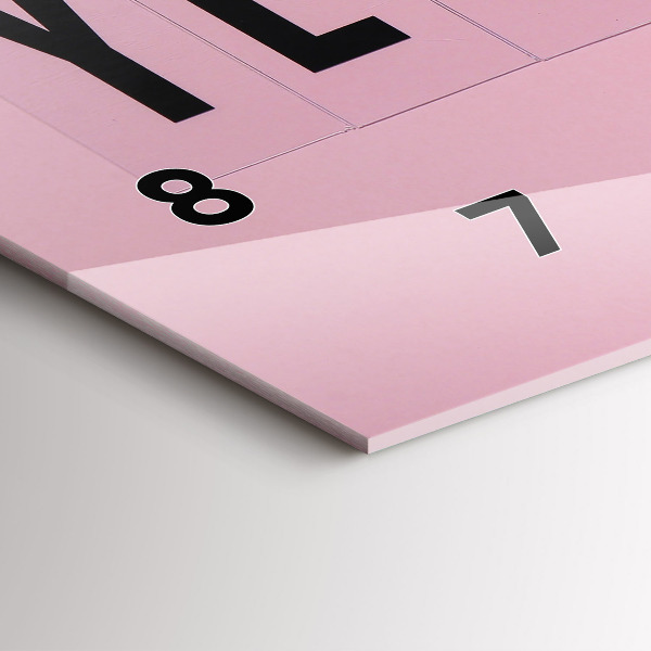 Ceas orizontale de perete din sticlă Da, poți