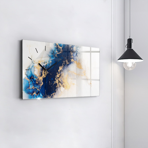 Ceas orizontale de perete din sticlă Model de marmură