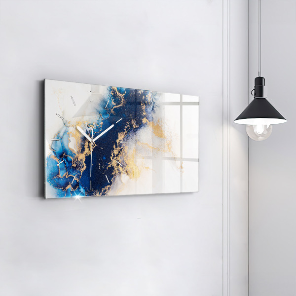 Ceas orizontale de perete din sticlă Model de marmură