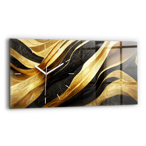 Ceas orizontale de perete din sticlă Abstracție elegantă