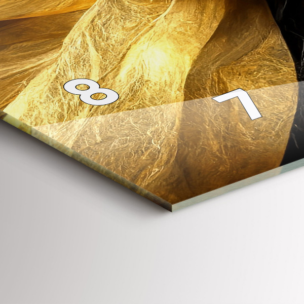 Ceas orizontale de perete din sticlă Abstracție elegantă