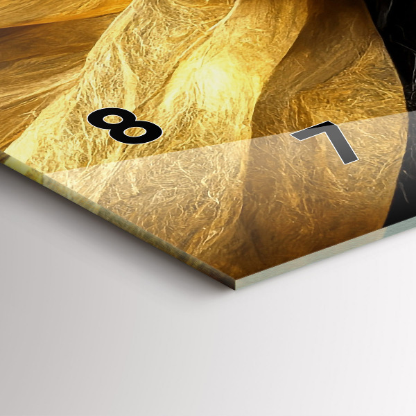 Ceas orizontale de perete din sticlă Abstracție elegantă