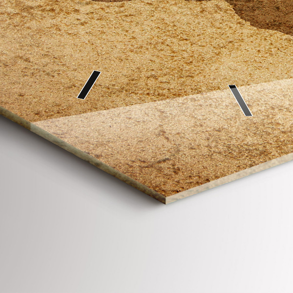 Ceas orizontale de perete din sticlă Harta lumii vintage