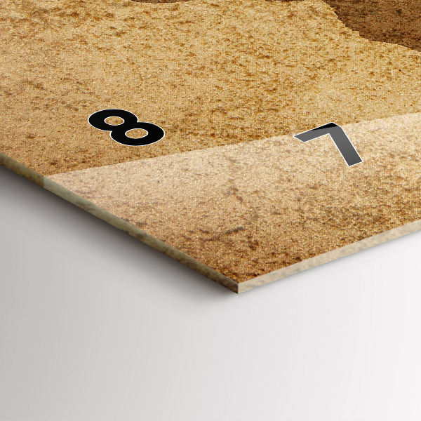 Ceas orizontale de perete din sticlă Harta lumii vintage