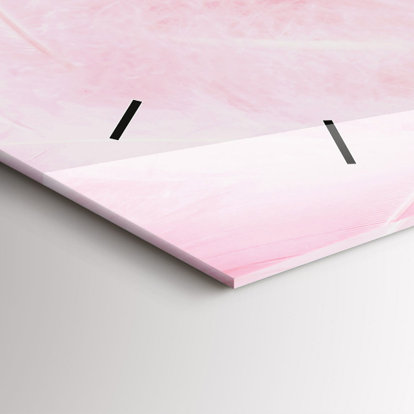 Ceas orizontale de perete din sticlă Abstracția penelor