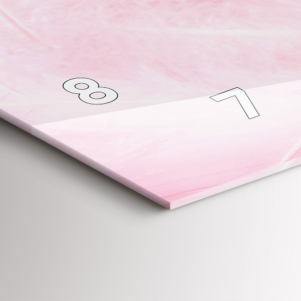 Ceas orizontale de perete din sticlă Abstracția penelor