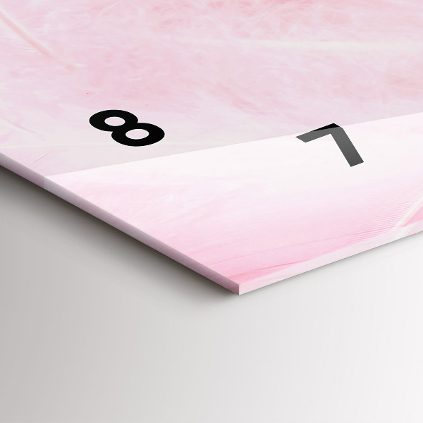 Ceas orizontale de perete din sticlă Abstracția penelor