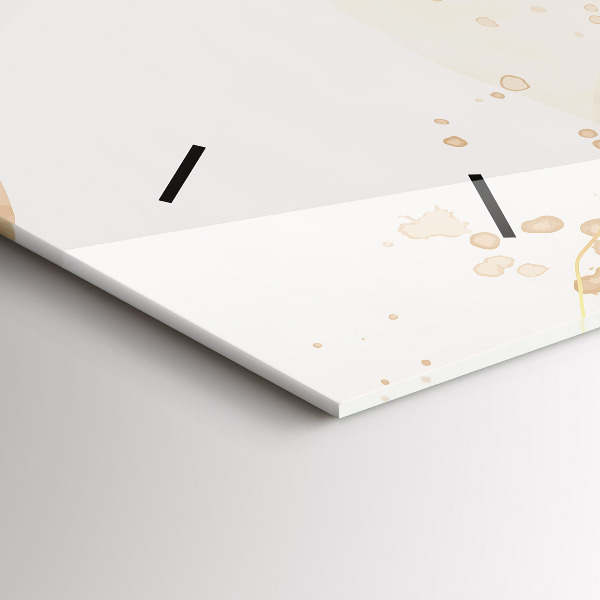 Ceas orizontale de perete din sticlă Pete de acuarelă