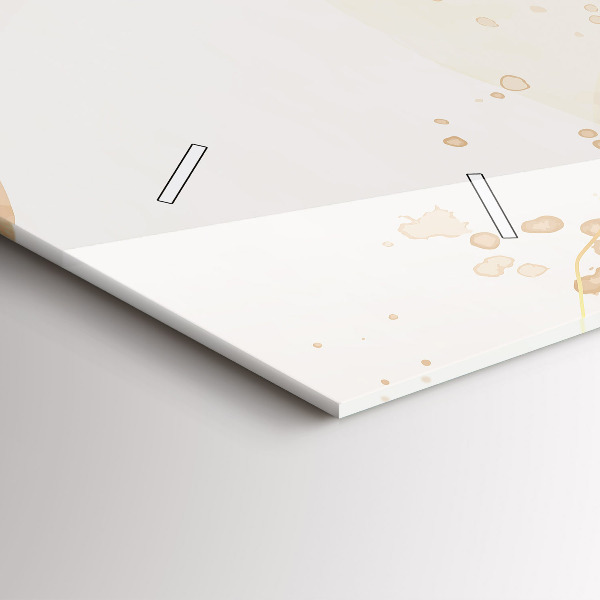 Ceas orizontale de perete din sticlă Pete de acuarelă