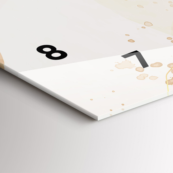 Ceas orizontale de perete din sticlă Pete de acuarelă