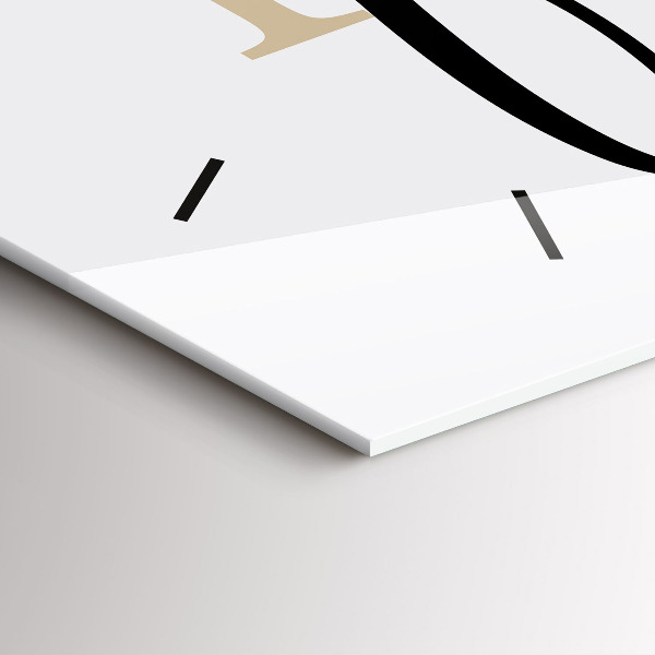 Ceas orizontale de perete din sticlă Inscripția Familie