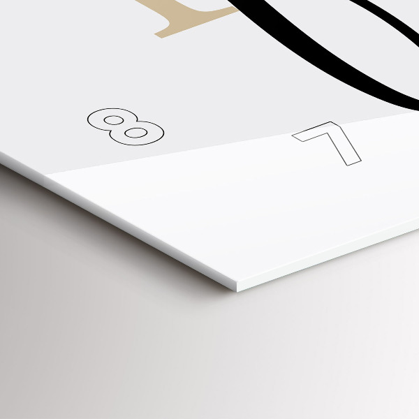 Ceas orizontale de perete din sticlă Inscripția Familie