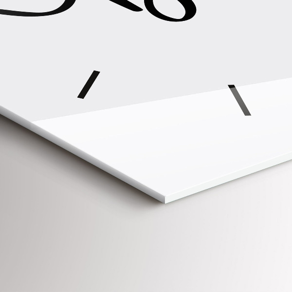 Ceas orizontale de perete din sticlă Bon voyage inscripție