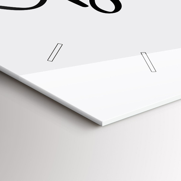 Ceas orizontale de perete din sticlă Bon voyage inscripție