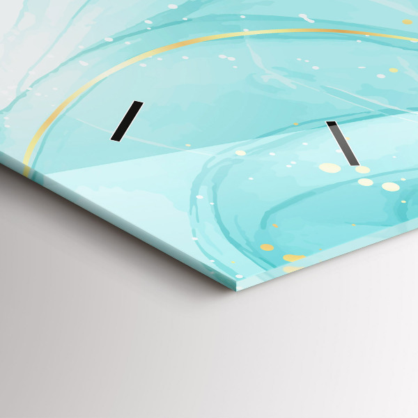 Ceas orizontale de perete din sticlă Abstracția din marmură