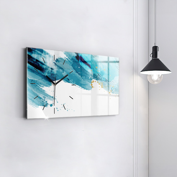 Ceas orizontale de perete din sticlă Mișcări de perie