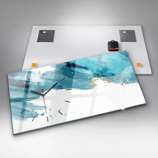 Ceas orizontale de perete din sticlă Mișcări de perie