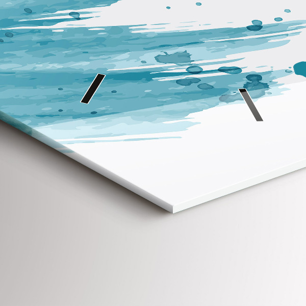 Ceas orizontale de perete din sticlă Mișcări de perie