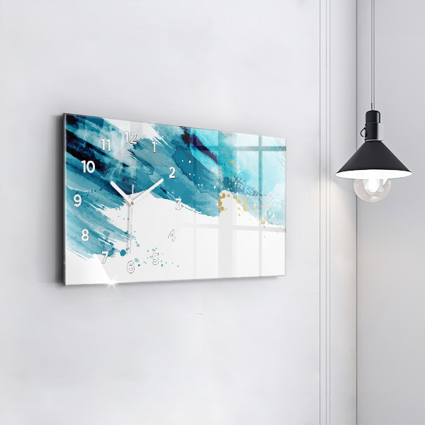 Ceas orizontale de perete din sticlă Mișcări de perie