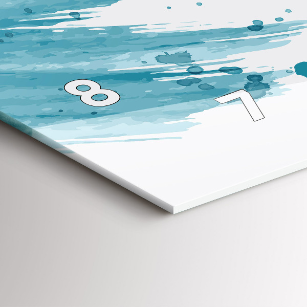 Ceas orizontale de perete din sticlă Mișcări de perie