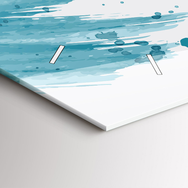 Ceas orizontale de perete din sticlă Mișcări de perie