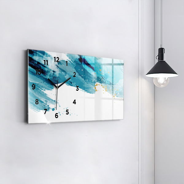 Ceas orizontale de perete din sticlă Mișcări de perie