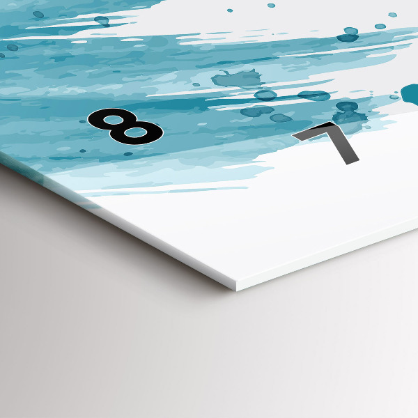 Ceas orizontale de perete din sticlă Mișcări de perie