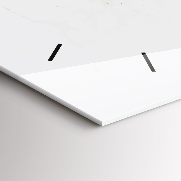 Ceas orizontale de perete din sticlă Marmură elegantă