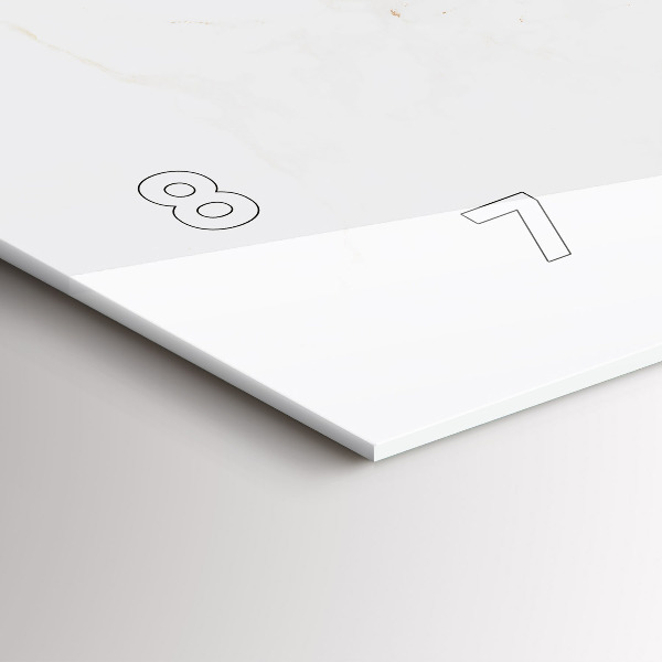 Ceas orizontale de perete din sticlă Marmură elegantă