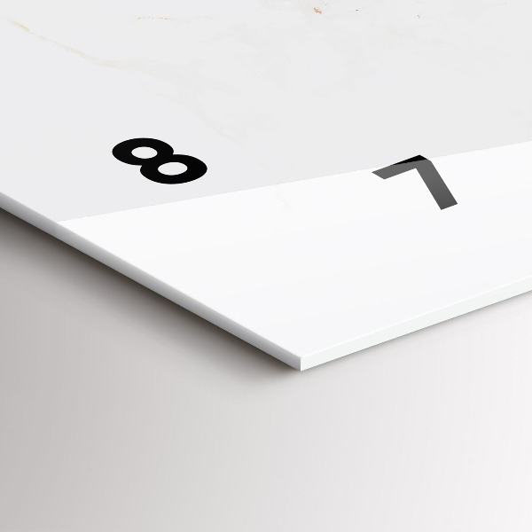 Ceas orizontale de perete din sticlă Marmură elegantă