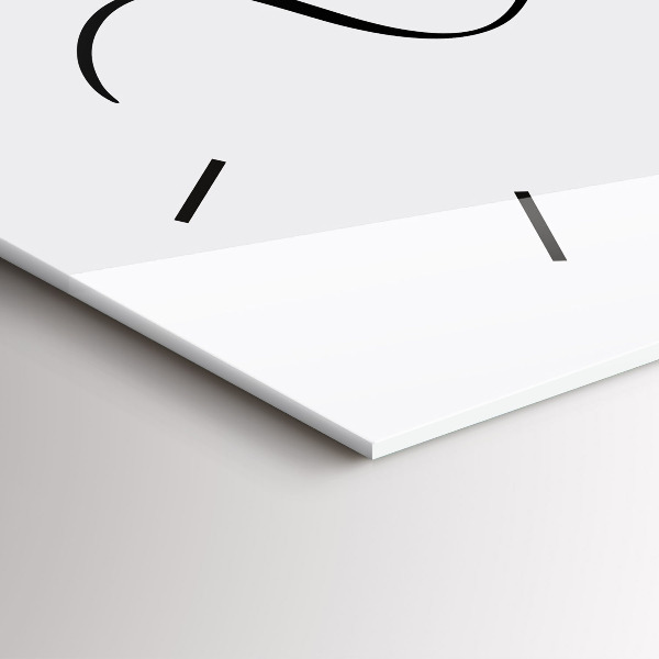 Ceas orizontale de perete din sticlă Inscripția amintirilor