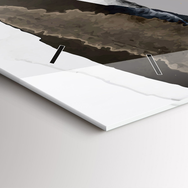 Ceas orizontale de perete din sticlă Pete de abstracție