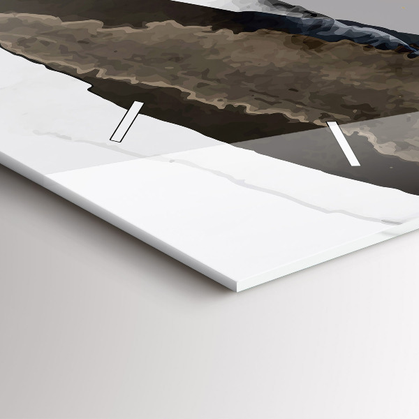 Ceas orizontale de perete din sticlă Pete de abstracție