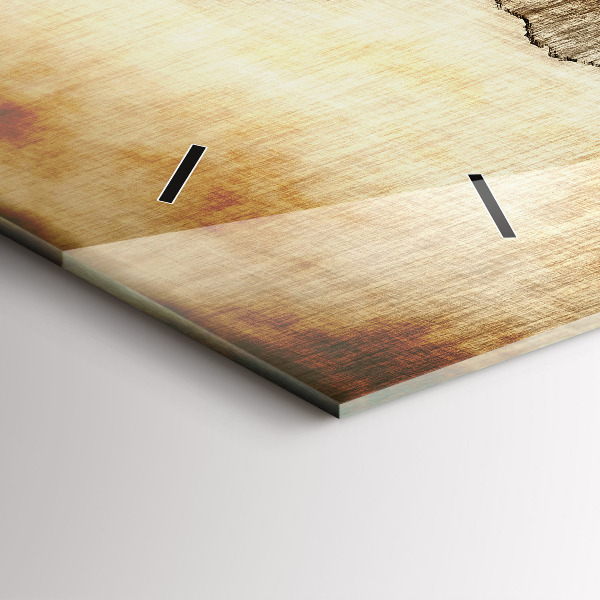 Ceas orizontale de perete din sticlă Harta lumii vechi