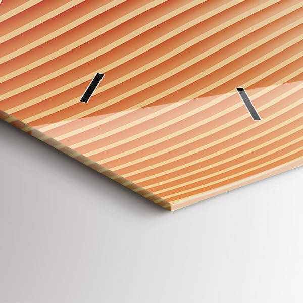 Ceas orizontale de perete din sticlă Model de abstractizare a valurilor