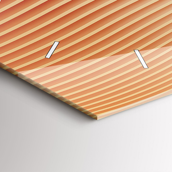 Ceas orizontale de perete din sticlă Model de abstractizare a valurilor