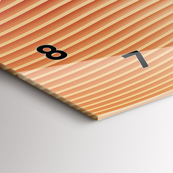 Ceas orizontale de perete din sticlă Model de abstractizare a valurilor