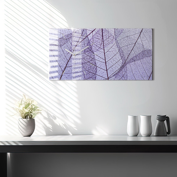 Ceas orizontale de perete din sticlă Natura pleacă