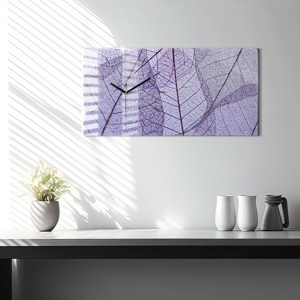 Ceas orizontale de perete din sticlă Natura pleacă