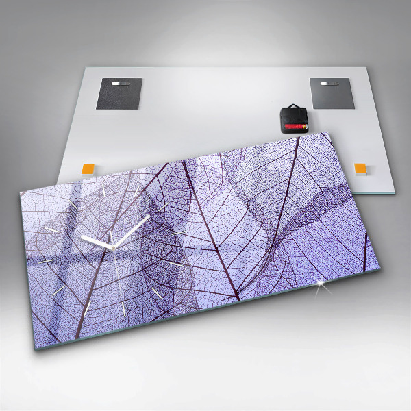 Ceas orizontale de perete din sticlă Natura pleacă