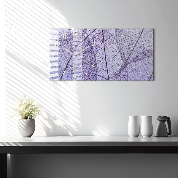 Ceas orizontale de perete din sticlă Natura pleacă