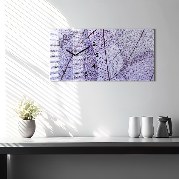 Ceas orizontale de perete din sticlă Natura pleacă