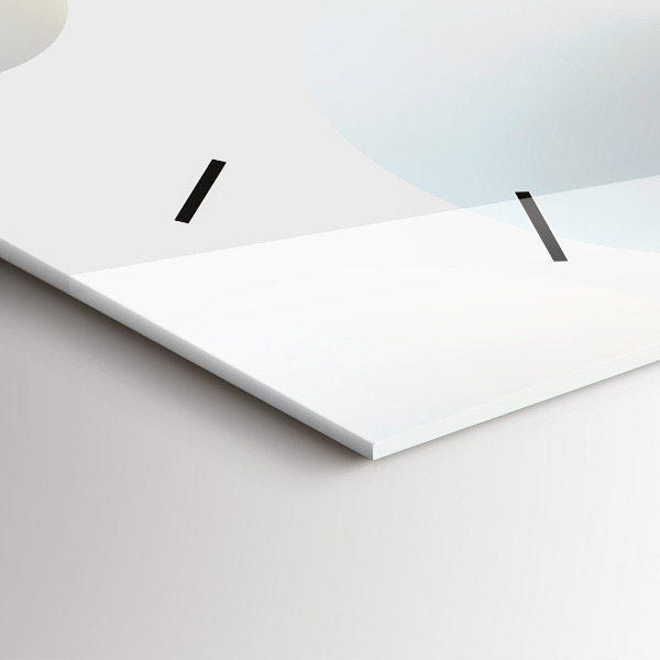 Ceas orizontale de perete din sticlă Mingi de abstracție