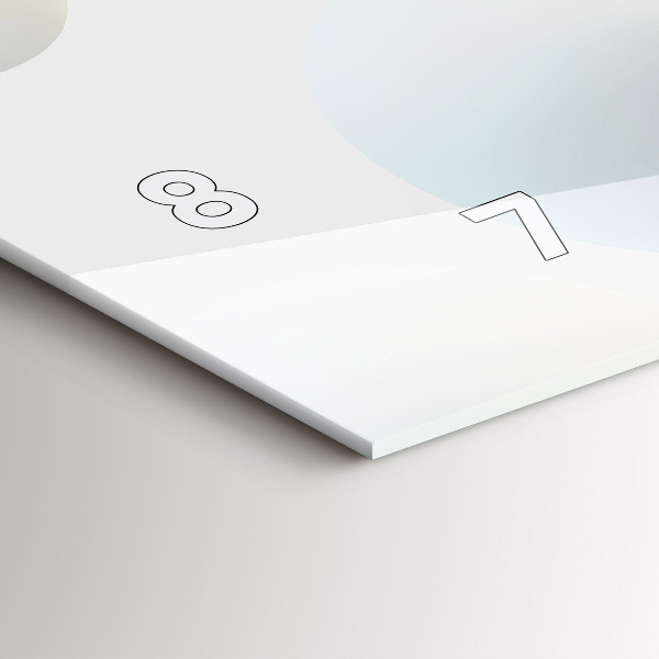 Ceas orizontale de perete din sticlă Mingi de abstracție