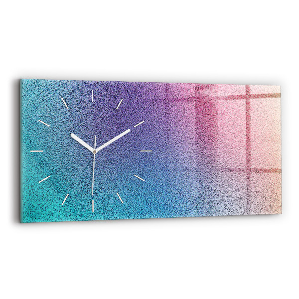 Ceas orizontale de perete din sticlă Model de gradient