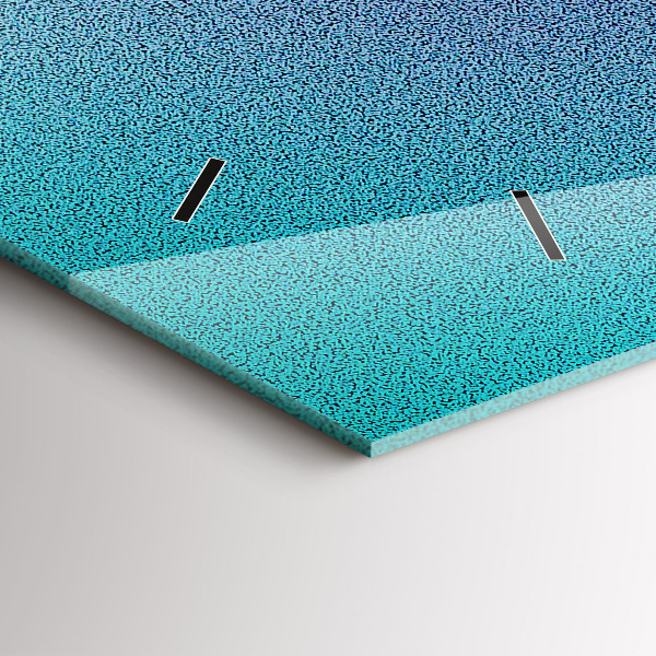 Ceas orizontale de perete din sticlă Model de gradient