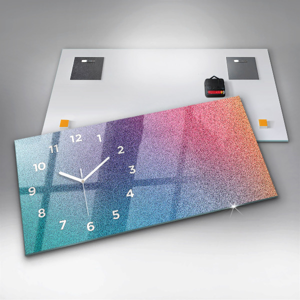 Ceas orizontale de perete din sticlă Model de gradient
