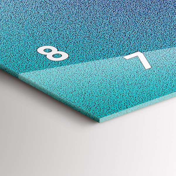 Ceas orizontale de perete din sticlă Model de gradient