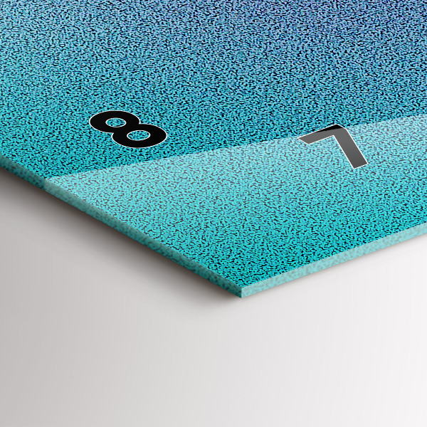 Ceas orizontale de perete din sticlă Model de gradient